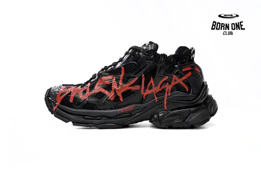 Balenciaga Runner Black And Red Characters