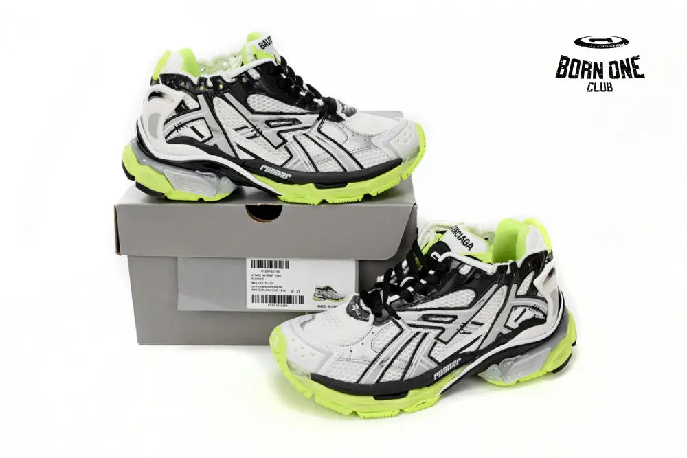 Balenciaga Runner Black white and Yellow