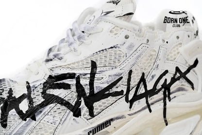 Balenciaga Runner White And Black Characters