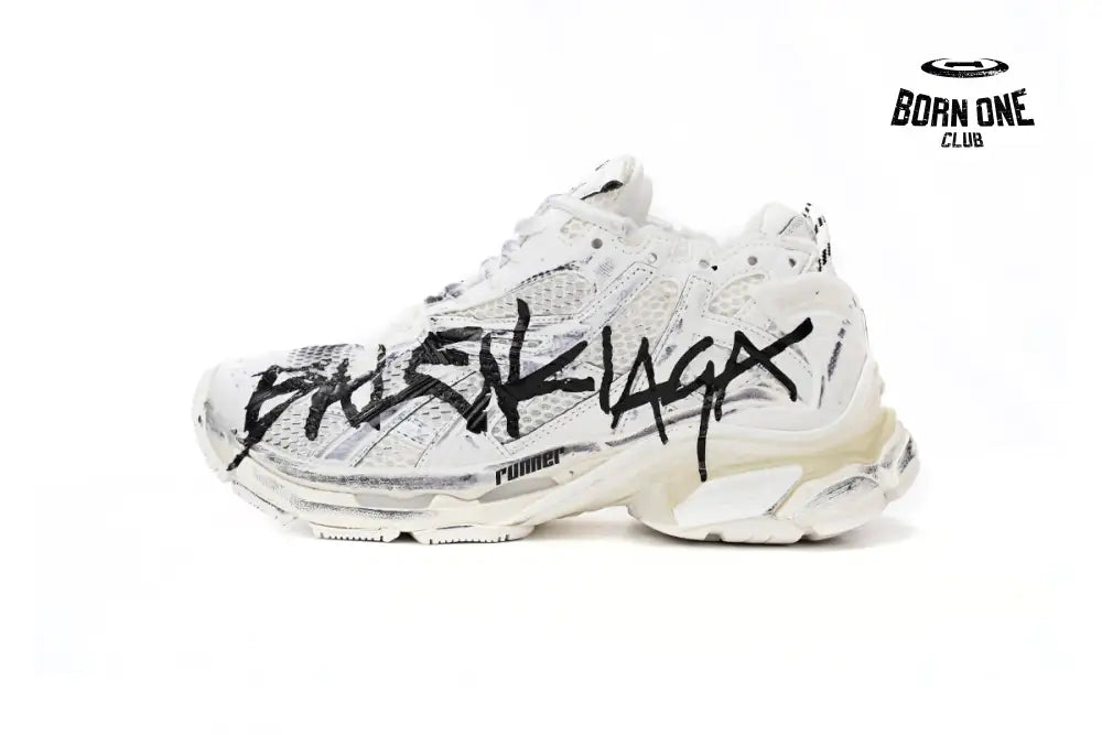 Balenciaga Runner White And Black Characters