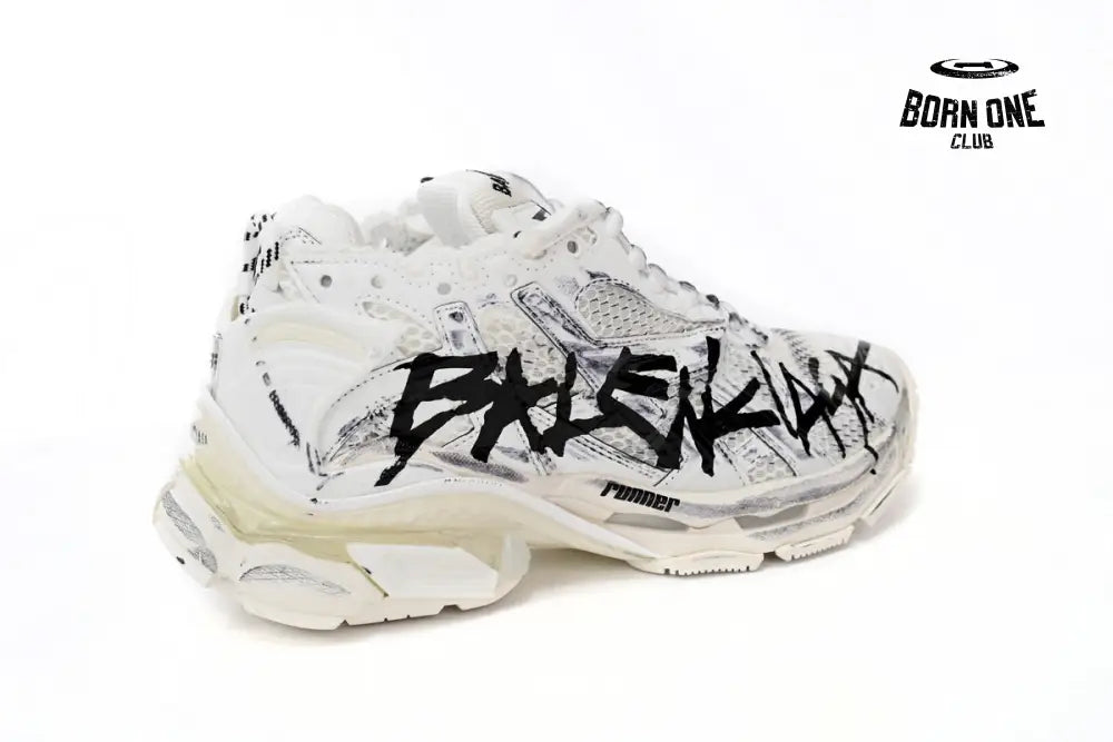 Balenciaga Runner White And Black Characters
