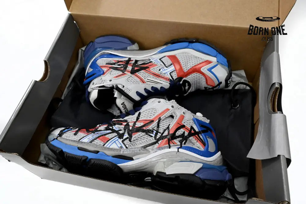 Balenciaga Runner White And Blue Printing