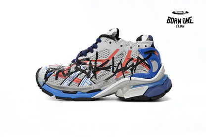 Balenciaga Runner White And Blue Printing