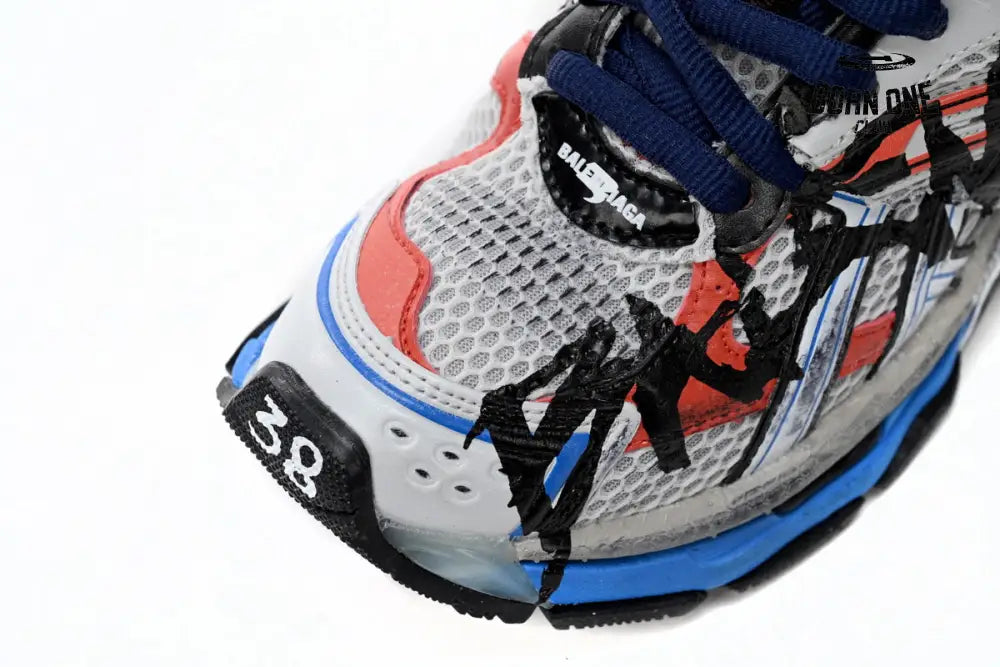 Balenciaga Runner White And Blue Printing