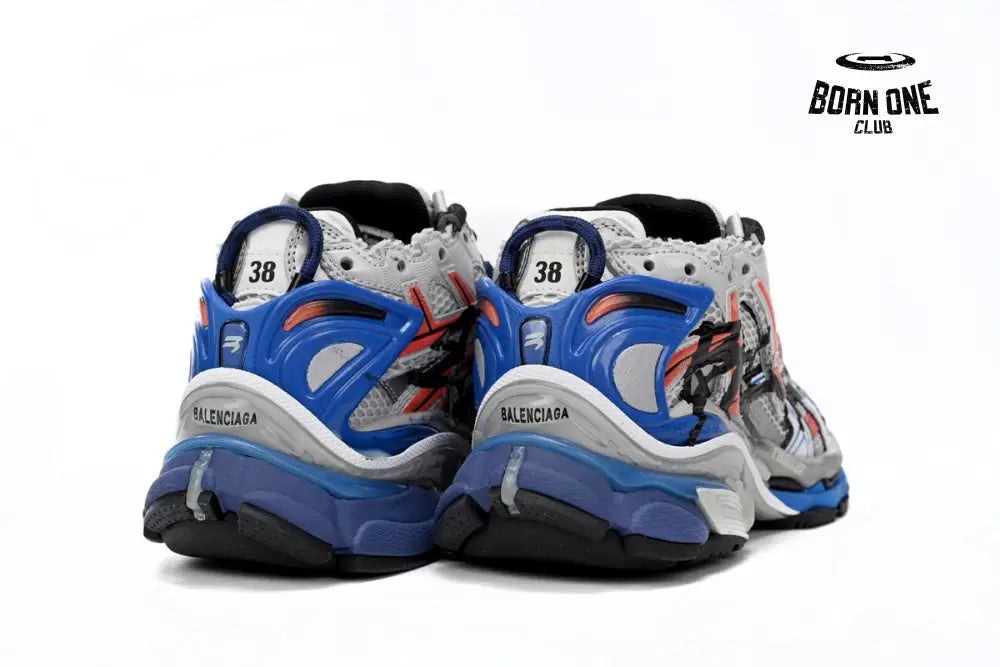 Balenciaga Runner White And Blue Printing