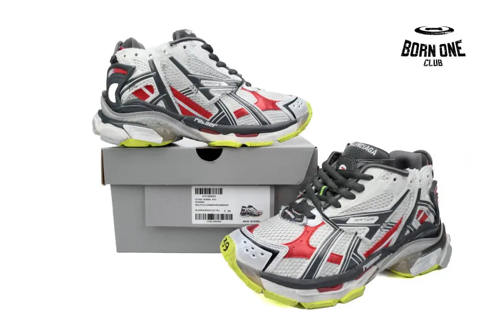 Balenciaga Runner White Black and Red