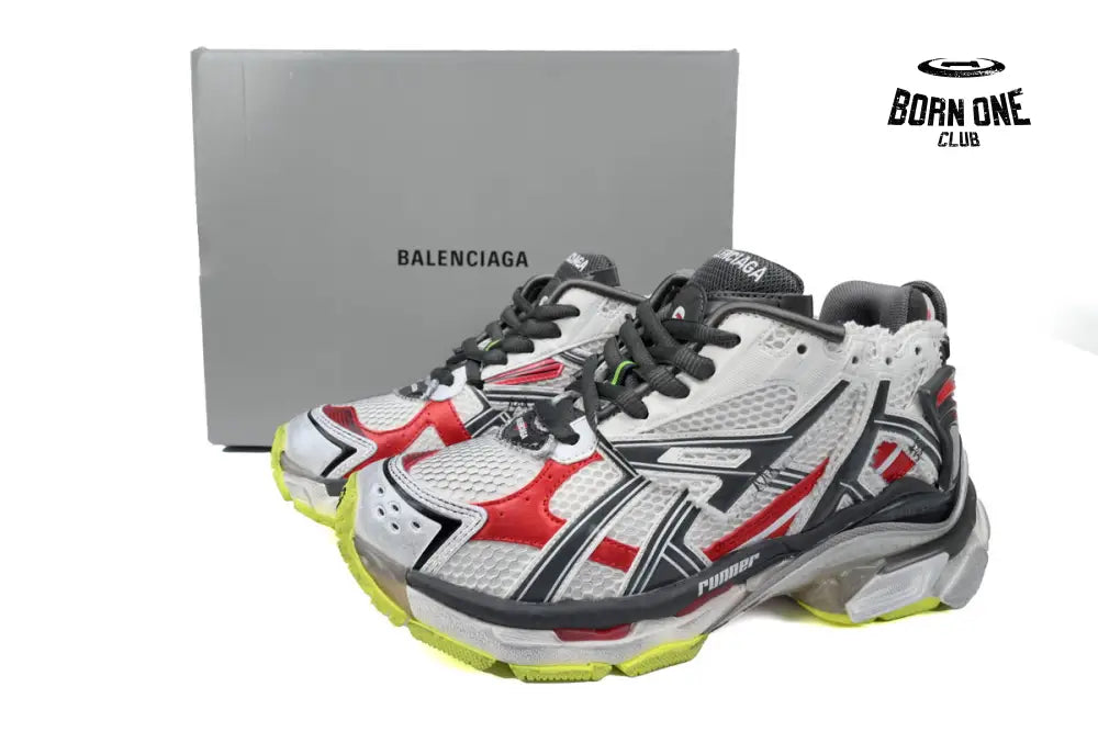 Balenciaga Runner White Black and Red