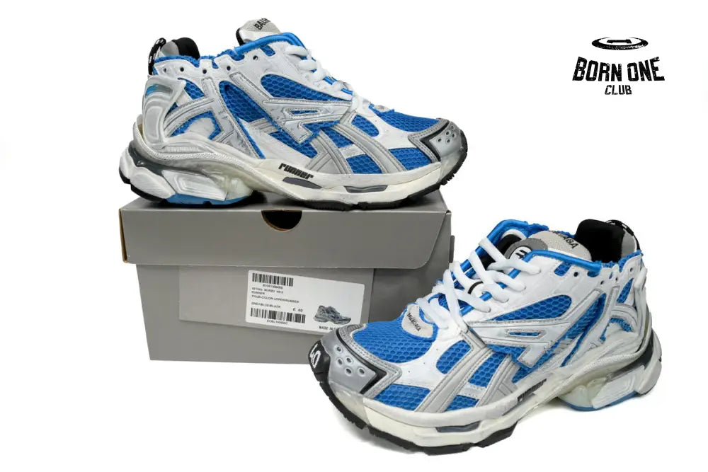 Balenciaga Runner White Blue