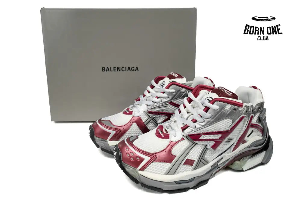 Balenciaga Runner White Wine Red