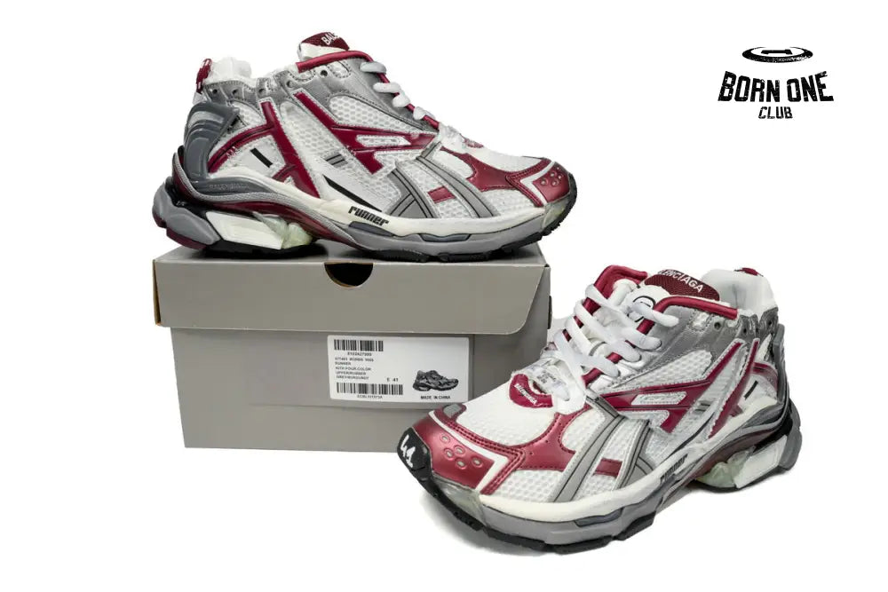 Balenciaga Runner White Wine Red