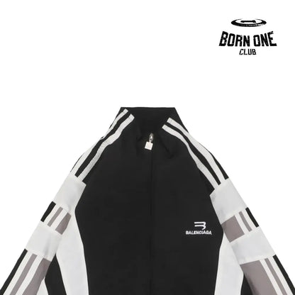 Balenciaga Sporty B Tracksuit Jacket Black Grey White Jaqueta