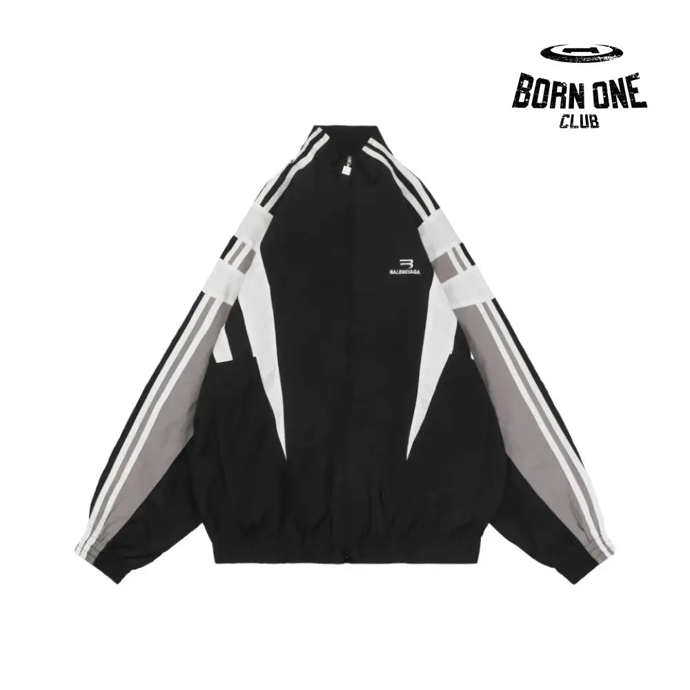 Balenciaga Sporty B Tracksuit Jacket Black Grey White Jaqueta
