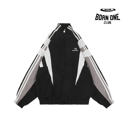 Balenciaga Sporty B Tracksuit Jacket Black Grey White Jaqueta