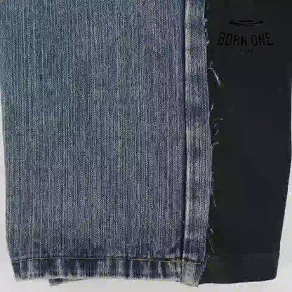 Balenciaga Stencil Type Hybrid Baggy Pants in Blue Calça Jeans
