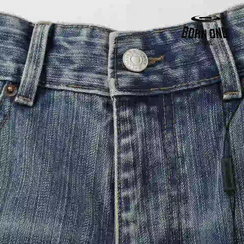 Balenciaga Stencil Type Hybrid Baggy Pants in Blue Calça Jeans