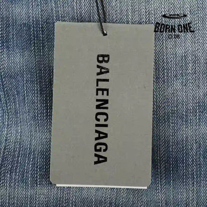 Balenciaga Stencil Type Hybrid Baggy Pants in Blue Calça Jeans
