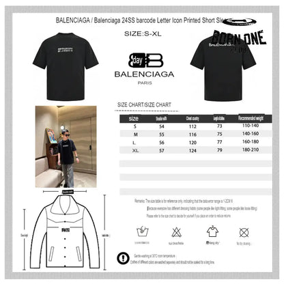 Balenciaga T-Shirt - Barcode Graphic Camiseta T-shirt