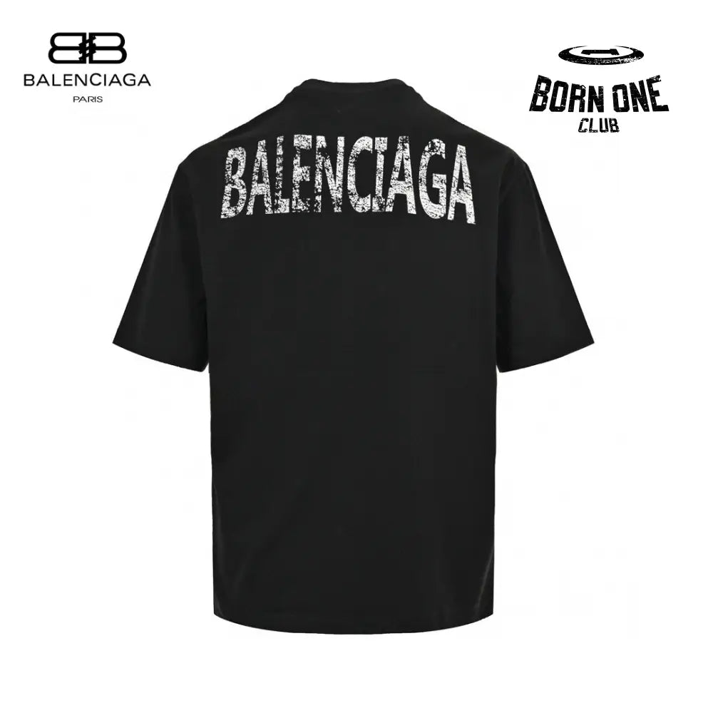 Balenciaga T-Shirt - Distressed Logo Camiseta T-shirt