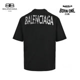 Balenciaga T-Shirt - Distressed Logo Camiseta T-shirt