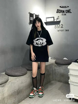 Balenciaga T-Shirt - Distressed Logo Camiseta T-shirt