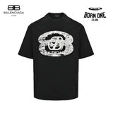 Balenciaga T-Shirt - Distressed Logo Camiseta T-shirt