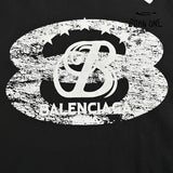 Balenciaga T-Shirt - Distressed Logo Camiseta T-shirt