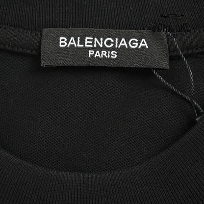 Balenciaga T-Shirt - Distressed Logo Camiseta T-shirt