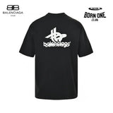 Balenciaga T-Shirt - Overlapping Logo Camiseta T-shirt