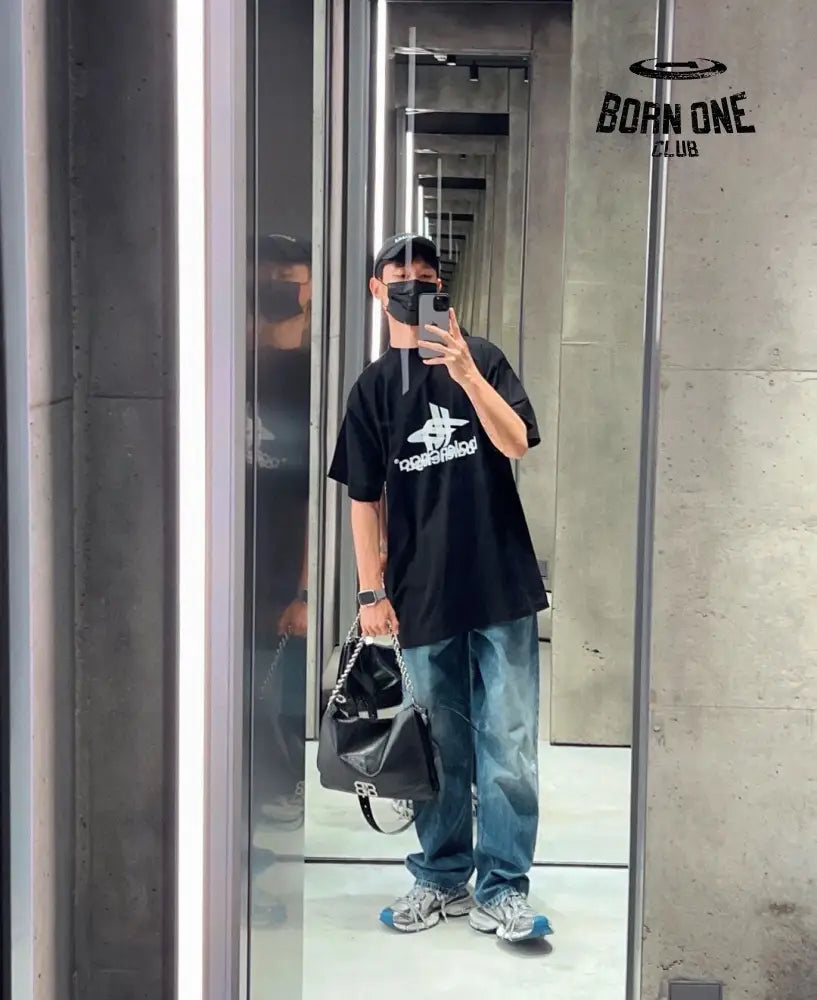 Balenciaga T-Shirt - Overlapping Logo Camiseta T-shirt