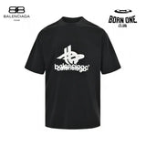 Balenciaga T-Shirt - Overlapping Logo Camiseta T-shirt