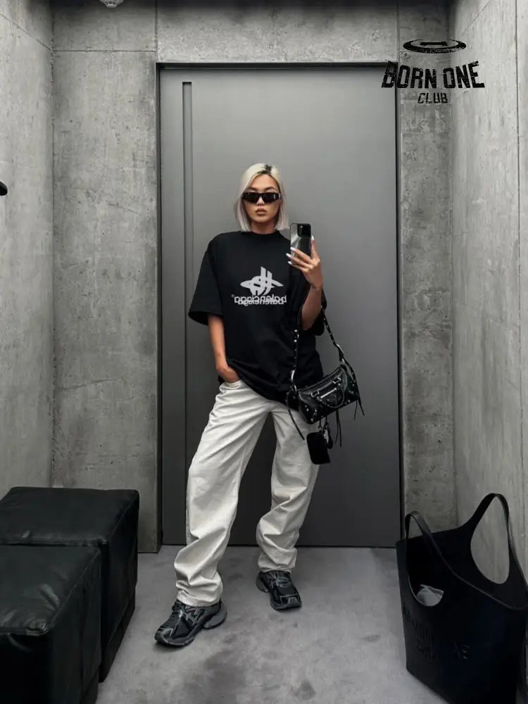 Balenciaga T-Shirt - Overlapping Logo Camiseta T-shirt