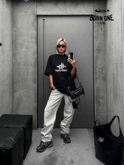 Balenciaga T-Shirt - Overlapping Logo Camiseta T-shirt