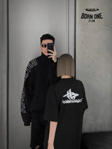 Balenciaga T-Shirt - Overlapping Logo Camiseta T-shirt