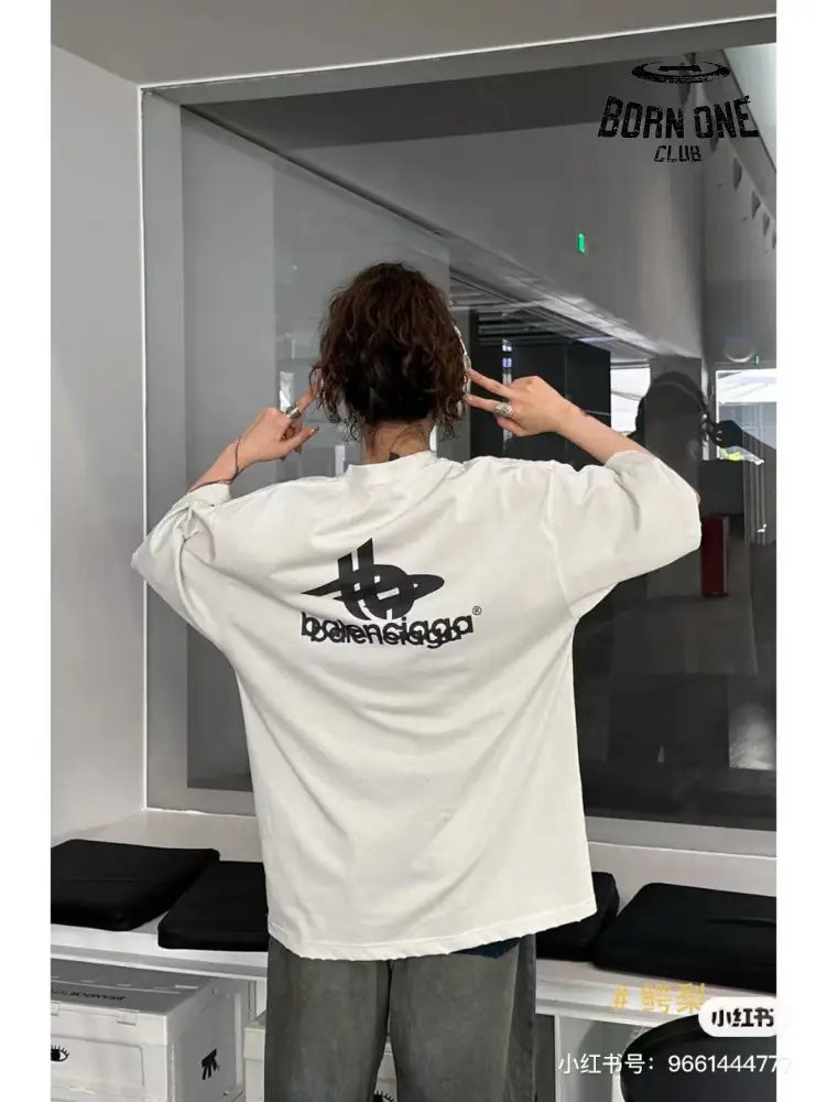 Balenciaga T-Shirt - Overlapping Logo Camiseta T-shirt
