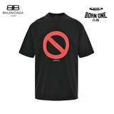 Balenciaga T-Shirt - Prohibition Symbol Camiseta T-shirt