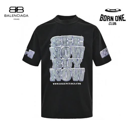 Balenciaga T-Shirt - Text and Graphic Design Camiseta T-shirt