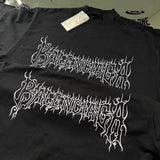 Balenciaga T-shirt with Gothic Flame Logo Camiseta T-shirt