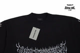 Balenciaga T-shirt with Gothic Flame Logo Camiseta T-shirt