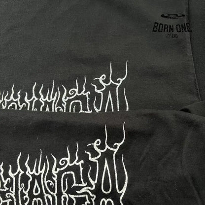 Balenciaga T-shirt with Gothic Flame Logo Camiseta T-shirt
