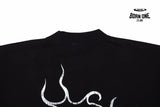 Balenciaga T-shirt with Gothic Flame Logo Camiseta T-shirt
