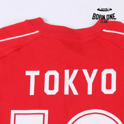 Balenciaga Tokyo Soccer Long Sleeve Oversized T-Shirt Red Camiseta