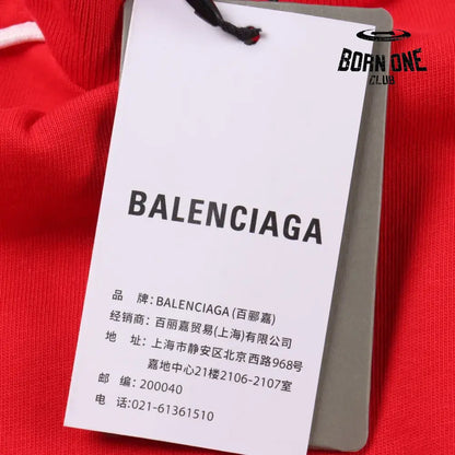 Balenciaga Tokyo Soccer Long Sleeve Oversized T-Shirt Red Camiseta