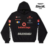 BALENCIAGA TOP LEAGUE HOODIE IN BLACK Moletom Balenciaga Track Black