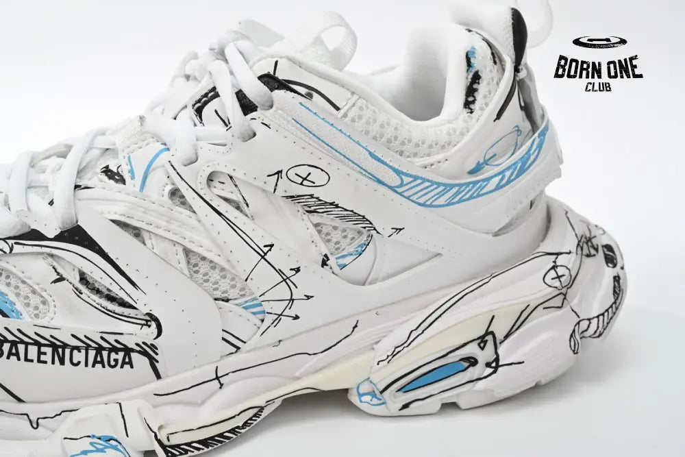 Balenciaga Track. Black Graffiti Art
