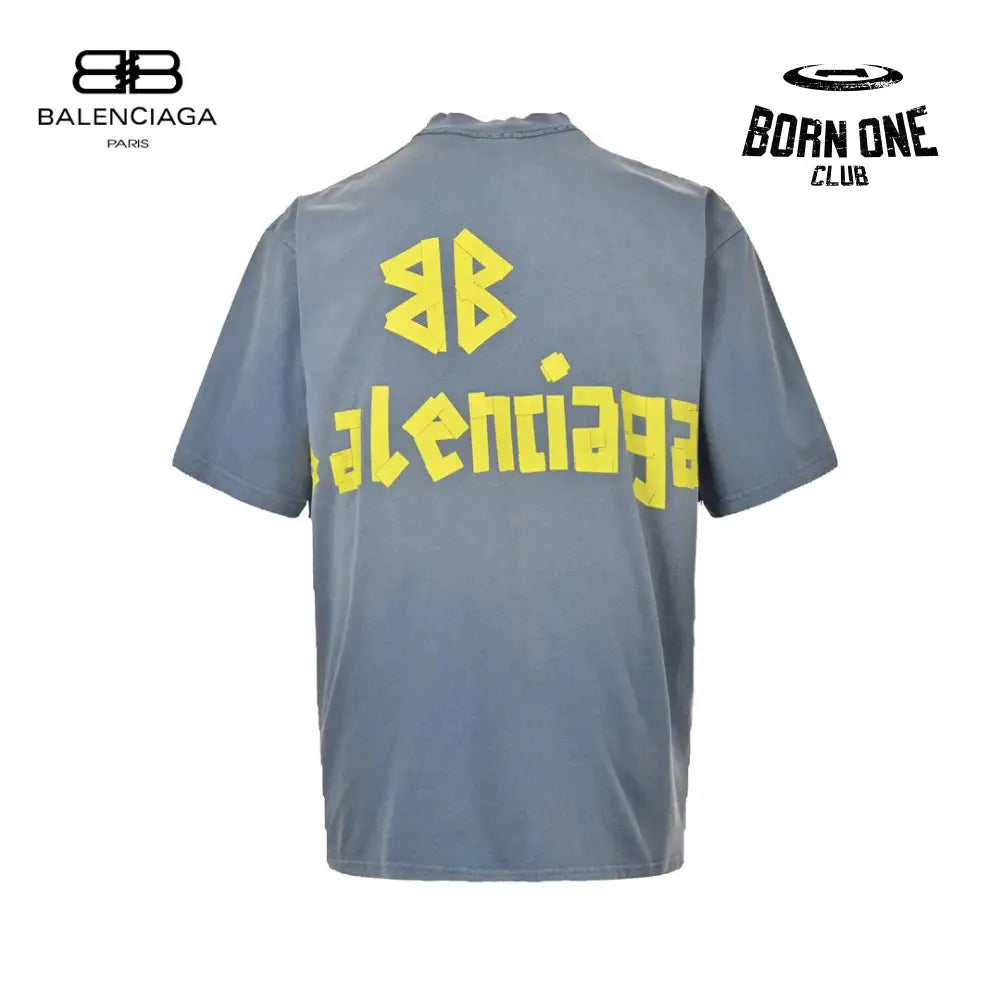 Balenciaga Vintage Logo T-Shirt (Blue) Camiseta T-shirt