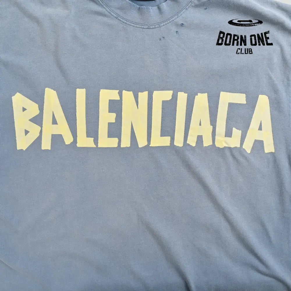 Balenciaga Vintage Logo T-Shirt (Blue) Camiseta T-shirt