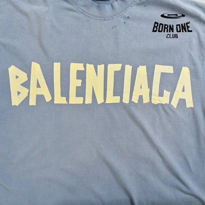 Balenciaga Vintage Logo T-Shirt (Blue) Camiseta T-shirt