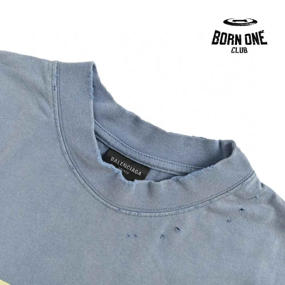Balenciaga Vintage Logo T-Shirt (Blue) Camiseta T-shirt