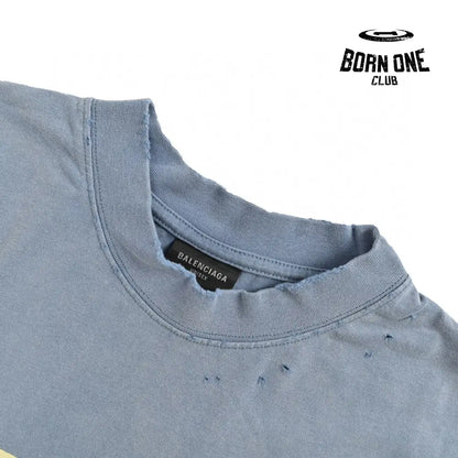 Balenciaga Vintage Logo T-Shirt (Blue) Camiseta T-shirt