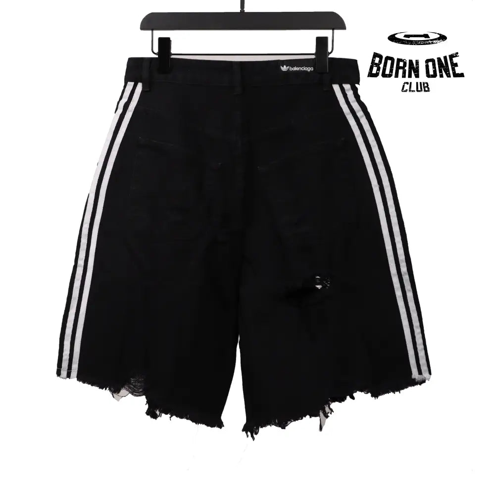 Balenciaga washed and ripped denim shorts bermuda Jeans